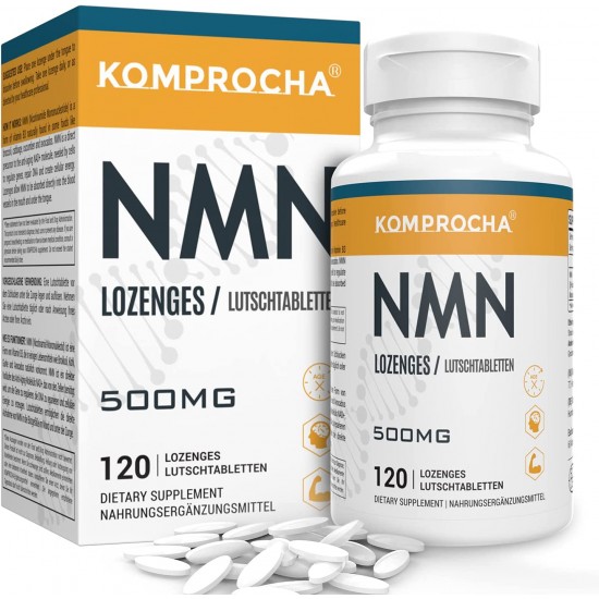 KOMPROCHA NMN Sublingual Lozenges 120 Tablets x 500mg NAD+ Supplement