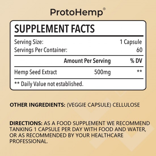 ProtoHemp Hemp Oil 30000mg 60 Capsules, Hemp Extract Capsule